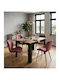 Velvet Dining Chair Dark Pink 52x47x46cm