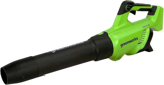 Greenworks G40ABII 40V Basic Φυσητήρας Χειρός Μπαταρίας 40V Solo με Ρύθμιση Έντασης & Μέγιστη Ταχύτητα Αέρα 193km/h