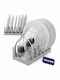 Wellhaus Πιατοθήκη Ντουλαπιού Πλαστική 28x14.5x9εκ. Γκρι