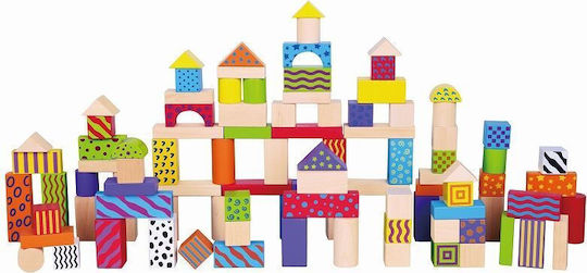 Viga Toys Τουβλάκια Colorful Set Ξύλινα για 2+ Ετών 100τμχ