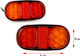 LED светлини за ремарке задни 2 бр 12-24v червени кехлибарени 16x8 см