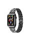 Apple Watch 42 44 45 46 49mm Xdfind Five Beads Metal Watch Strap Diamonds Black