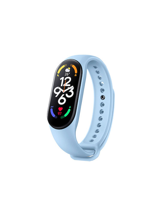 Leewello Кайшка От Силикон Светлосин За Mi Smart Band 5/Ми Смарт Банд 6/М7