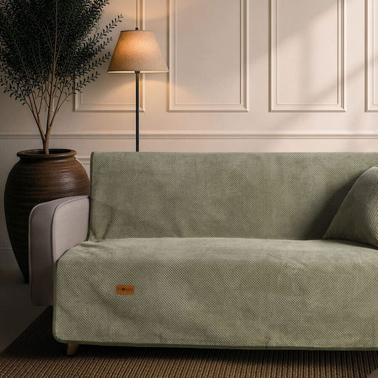 Teoran Pearl Sesselüberwurf 180x150cm Sage Grün