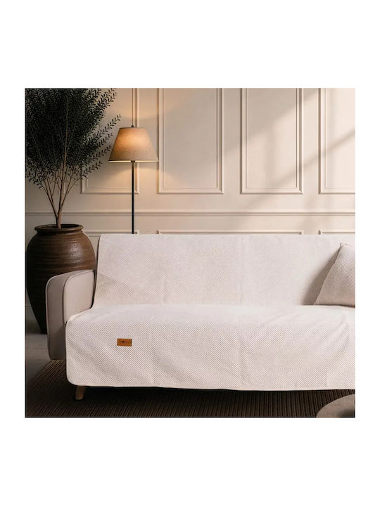 Teoran Pearl Sesselüberwurf 180x150cm Ecru