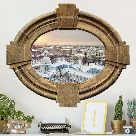 Dreidimensionales Wandsticker Winter In Sankt Petersburg 60x90cm