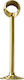 Brass Support Pipe Ø35 Straight 21cm Gold Metalor 075-1021