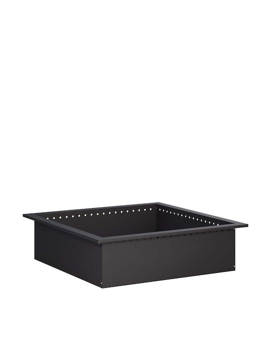 vidaXL Feuerstelle Draußen Metallisch Schwarz 9...