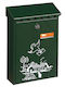 Viometal Cutie Poștală De Exterior Metalică În Culoare Verde 21.5x6.8x30cm