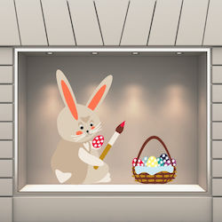 Easter Display Shop Window Sticker The Painter Rabbit 60x60cm Easter Display Shop Window Sticker The Painter Rabbit 60x60cm