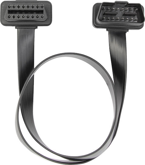 Techstar Cablu Prelungitor Obd2 16 Pin Femelă-Mascul 60 Cm Panglică Plat J1962 Tip A 12v Pass-through Direct 1:1