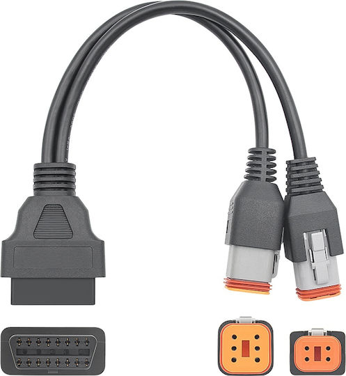 Techstar Obd2 Adapter Cable Harley-davidson 4 Pin + 6 Pin Y Splitter