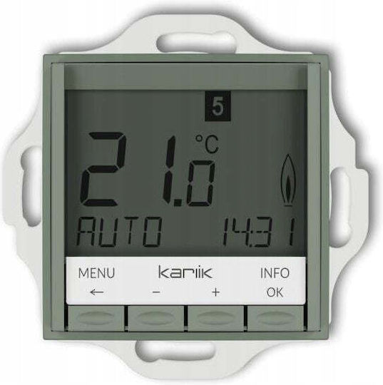 Karlik Mini Digital In die Wand eingelassener Thermostat für den Raum