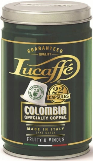 Lucaffe Kaffeekapseln Espresso Colombia Specialty Kompatibel mit Nespresso Maschine 22 Stück