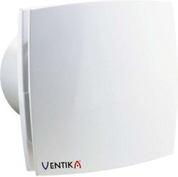 Ventika Επιτοίχιος Εξαεριστήρας Μπάνιου 100mm Λευκός