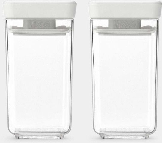 Brabantia Set of 2 Pieces General Use Boxes with Lid Plastic Grey 150ml 2 Pieces