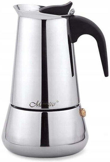 Maestro Ηλεκτρικό Μπρίκι Espresso Inox Καφέ