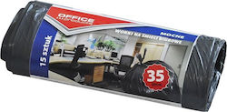 Office Products Σακούλες Απορριμάτων Μεγάλης Αντοχής Χωρητικότητας 35lt 56x49cm 15τμχ Μαύρες