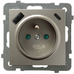 Ospel Single Walled Power Socket with Lid