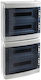 Elettrocanali Wall Mounted Waterproof Electrical Fuse Box 4 Rows 18 Elements