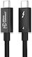 Microconnect Video Kabel USB-C Männlich - Thunderbolt 4 / Thunderbolt 3 / USB-C 240W Schwarz 3m TB4030