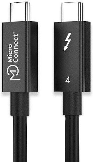 Microconnect Video Kabel USB-C Männlich - Thunderbolt 4 / Thunderbolt 3 / USB-C 240W Schwarz 3m TB4030