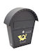 AWTools Țeavă De Șemineu Cutie Poștală Metalică Gri 32x37x10cm