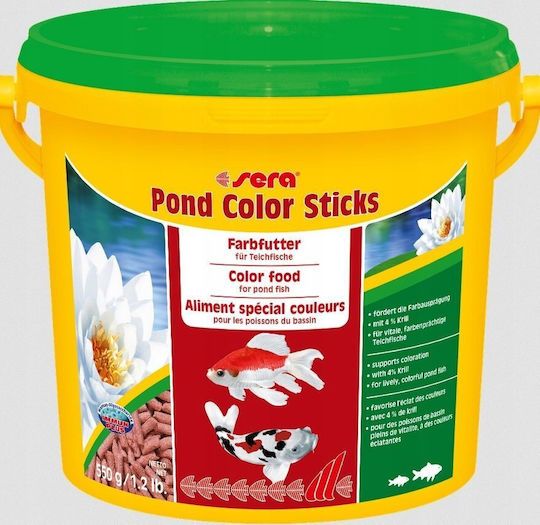 Sera Pond Color Sticks Fischfutter für Süßwasserfische in Stöcken mit Spirulina