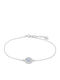 Prince Silvero Damentrauring mit Auge-Design aus Silber mit Zirkon