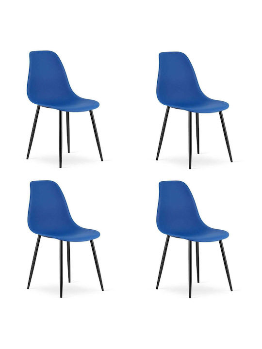 Wat Metallic Dining & Kitchen Chairs Blue 4 Pieces