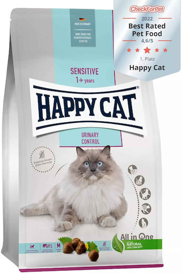 Happy Cat Dry Cat Food for Adult Cats with Sensitive Urinary Tract with Meat / Fish / Poultry 1.3kg
