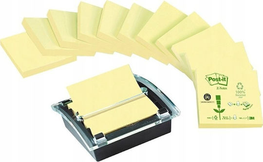 3m Post-it R330 Recycling Z-Notizblöcke Pk12 + Dispenser U B