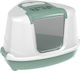 Yarro Klassische Katzenklo Ecktoilette Grüne M55.7 x P45 x H39cm