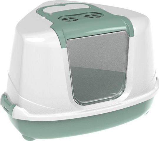 Yarro Klassische Katzenklo Ecktoilette Grüne M55.7 x P45 x H39cm