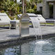 vidaXL Pool Wasserfall Mit LED Beleuchtung Aus Rostfreiem Stahl Silber