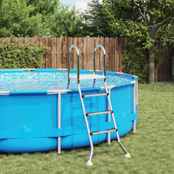 vidaXL Pooltreppe aus Rostfreiem Stahl Silber