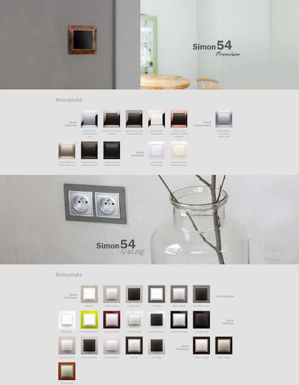 Kontakt-Simon Switch Frame 2 Positions Horizontal Placement In Black Color DRN2/87