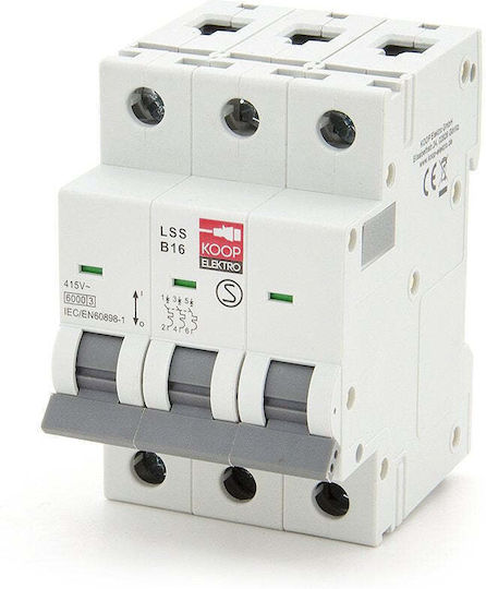 KOOP Elektro Automatischer Leistungsschalter 16A Dreipolig AC