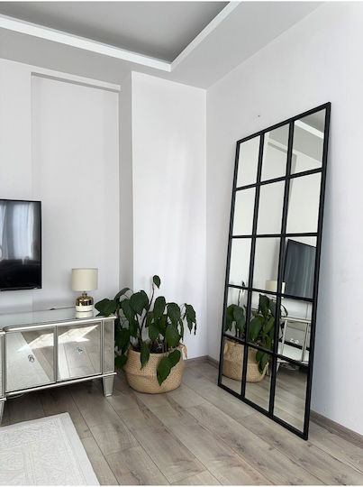 SteweHome Καθρέπτης με Μαύρο Αλουμινένιο Πλαίσιο 180x80cm