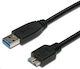 PremiumCord USB 3.0 Kabel USB-A-Stecker - Micro-USB-B-Stecker Schwarz 3m