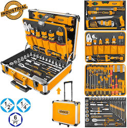 Ingco Pro Werkzeugkoffer mit 228 Werkzeugen