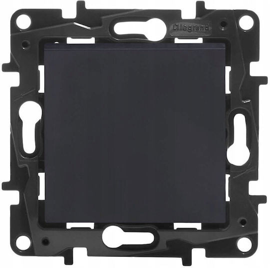 Legrand Abex Wandschalter mit Rahmen in Schwarz Farbe