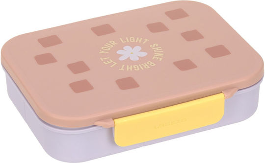 Laessig Bento Box Party Kids' Food Container Made of Silicone Pink 21 x 17 x 5 cm