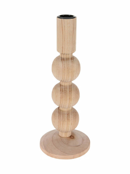 Home&Styling Collection Кандилник Дървен в Бежов Цвят 9.5x9.5см