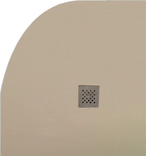Karag Classic Semicircular Shower Artificial Stone 90x90cm Beige