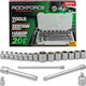 Rockforce Ratschen- und Steckschlüssel-Set 3\8" & 1\2" 20 Stück