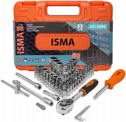 ISMA Fieldmann Ratschen- und Steckschlüssel-Set 1/4" 53 Stück ISMA Fieldmann Ratschen- und Steckschlüssel-Set 1/4" 53 Stück