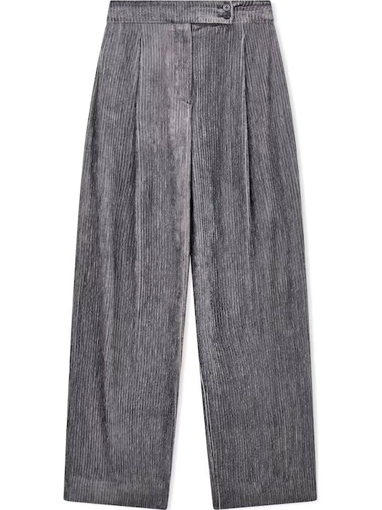 Damen Stoffhose Stein Grau