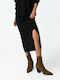 High Waist Maxi Skirt Black