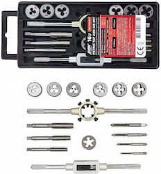 Bituxx Set Handgewindebohrer und Gewindeschneider 16 Stück M3-m12 Organizer Pu